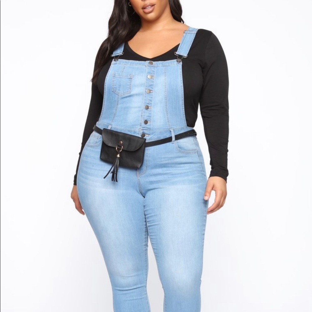Light Wash Overalls